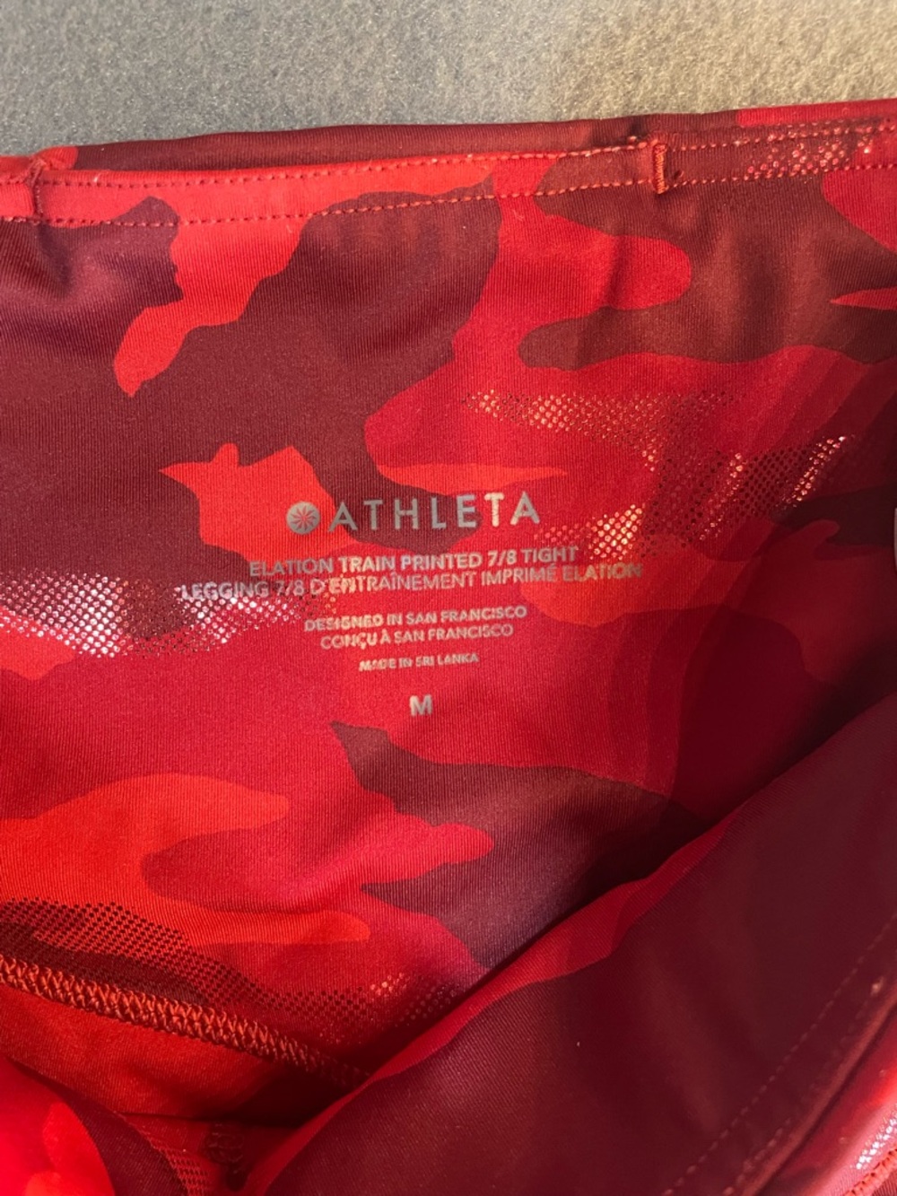 Athleta Red Camouflage High-Rise Leggings - Picture 4 of 6